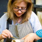 Lara Scobie in her studio 2016